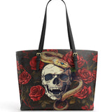 Gothistar Serpent & Silence Leather Tote Bag