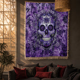 Gothistar Gorgeous Mandala Skull Woven Tapestry Blanket