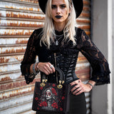 Gothistar La Rosa Oscura Lady Leather Bag
