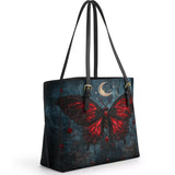 Gothistar Crimson Eclipse Leather Tote Bag