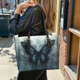 Gothistar Wings of Solace Leather Tote Bag