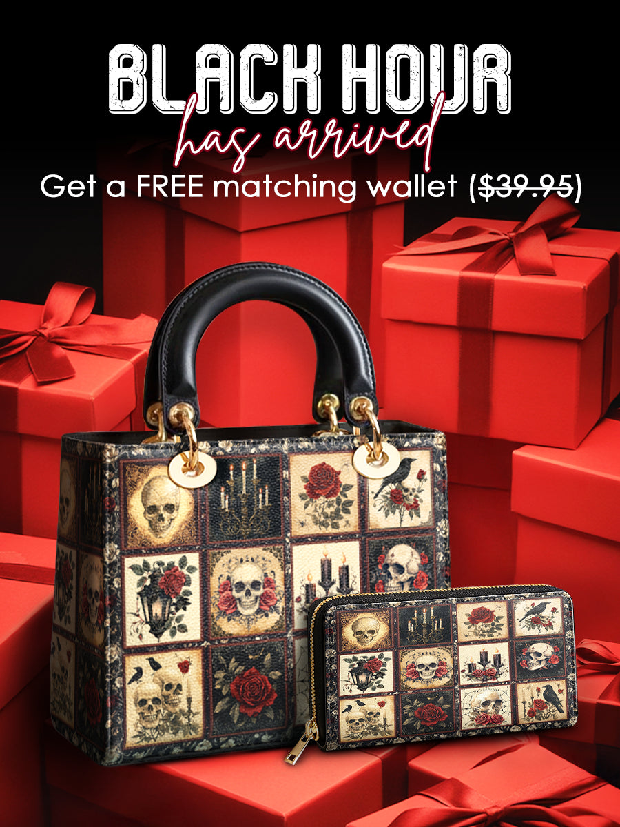 Gothistar Victorian Skull Lady Leather Bag