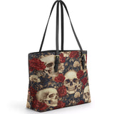Gothistar  Rosarium Of The Dead Leather Tote Bag