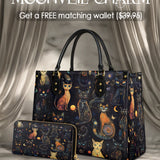 Gothistar Celestial Catspell Leather Bag