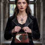 Gothistar Wings Of Fate Leather Satchel Bag