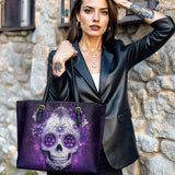 Gothistar Skull Enchantress Leather Tote Bag