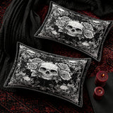 Gothistar All Season Quilt 3-Piece Set Skullveil Roses