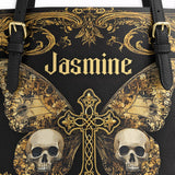 Gothistar The Monarch Of The Damned Leather Tote Bag