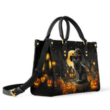 Gothistar Spooky Cat Leather Bag