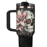 Gothistar Lilies & Bones Personalized Tumbler