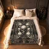 Gothistar Gothic Skull Majesty Woven Tapestry Blanket