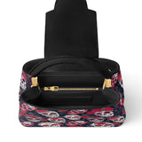 Gothistar Midnight Calavera Leather Satchel Bag