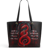 Gothistar Twisted Grace Leather Tote Bag