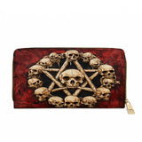 Gothistar Pentaskull Leather Wallet Purse