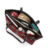 Gothistar Crimson Sanctuary Leather Tote Bag