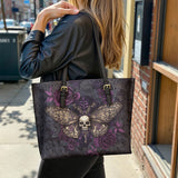 Gothistar Shadowmoth Leather Tote Bag