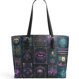 Gothistar Tarot Of Shadows Leather Tote Bag