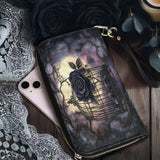 Gothistar Gothic Caged Bloom Leather Wallet Purse