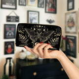 Gothistar Moonwing Enigma Leather Wallet Purse