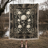 Gothistar Gothic Skull Majesty Woven Tapestry Blanket