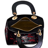 Gothistar La Rosa Oscura Lady Leather Bag