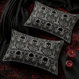 Gothistar All Season Quilt 3-Piece Set Victorian Skull Ornate