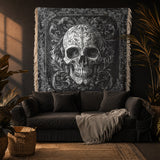 Gothistar Mystic Shadows Skull Woven Tapestry Blanket
