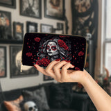 Gothistar La Rosa Oscura Leather Wallet Purse