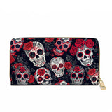 Gothistar Midnight Calavera Leather Wallet Purse