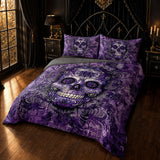 Gothistar All Season Quilt 3-Piece Set Gorgeous Mandala Skull