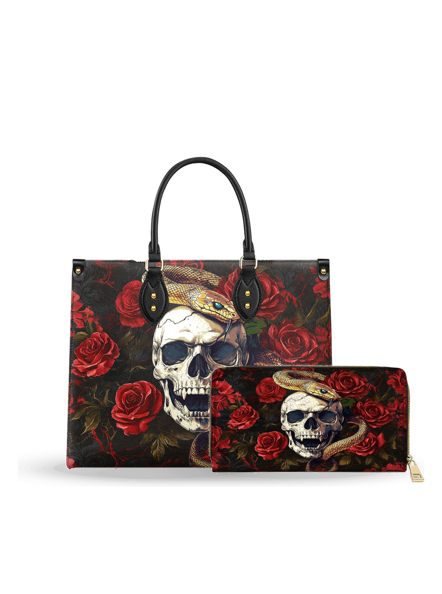 Serpent & Silence leather bag and wallet bundle