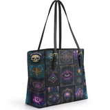 Gothistar Tarot Of Shadows Leather Tote Bag