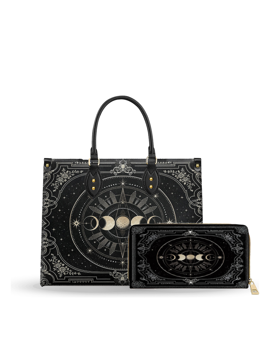 Mystic Tide leather bag and wallet bundle