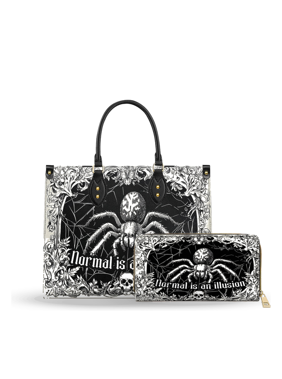 Web Of The Unseen leather bag and wallet bundle