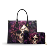 Midnight Bloom leather bag and wallet bundle