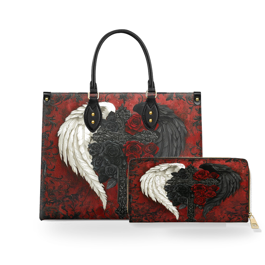 Wings Of Fate leather bag and wallet bundle