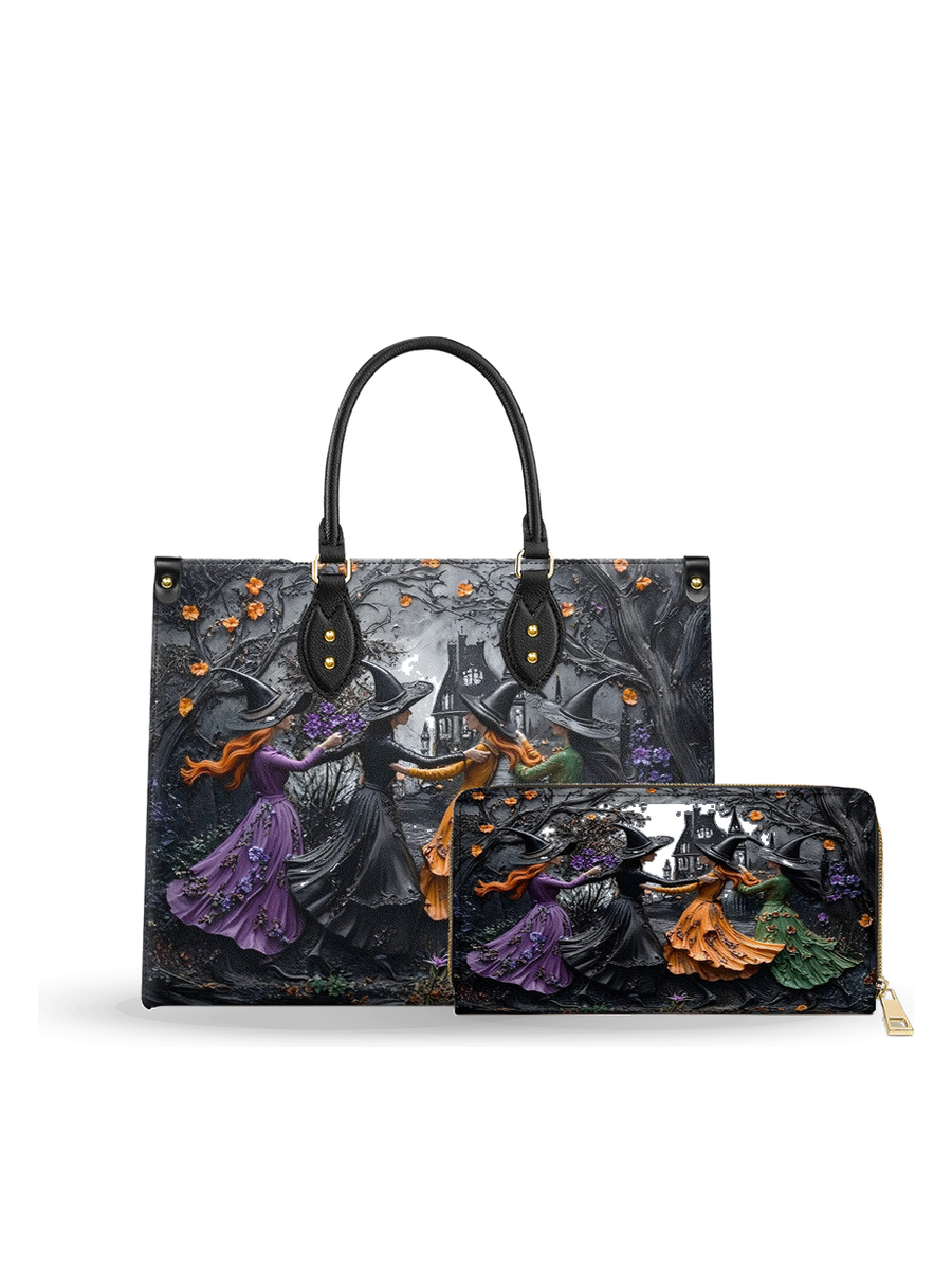 Dancing Witches leather bag and wallet bundle