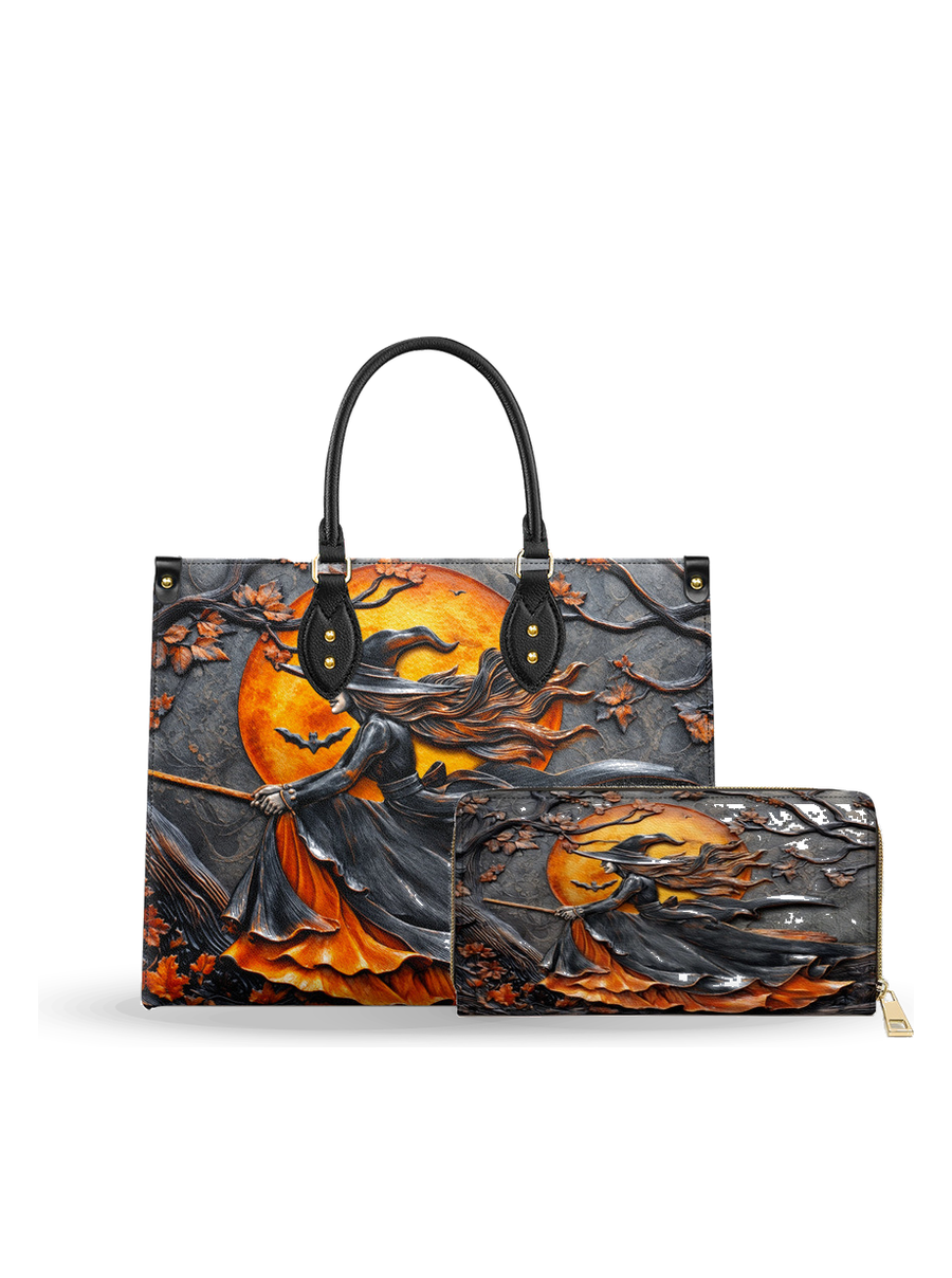 Moonlit Witch leather bag and wallet bundle