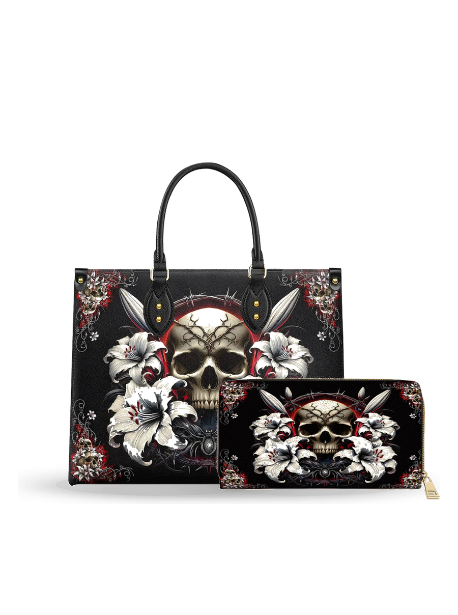 The Vowed Skull leather bag and wallet bundle