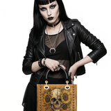 Gothistar Eternal Skull Lady Leather Bag
