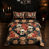 Gothistar All Season Quilt 3-Piece Set Skull Dark Romance