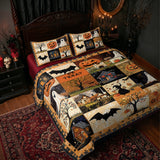 Gothistar All Season Quilt 3-Piece Set Spooky Trick Or Treat Halloween