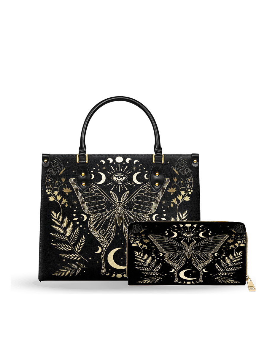 Moonwing Enigma leather bag and wallet bundle