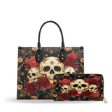 Floralis Mortem leather bag and wallet bundle
