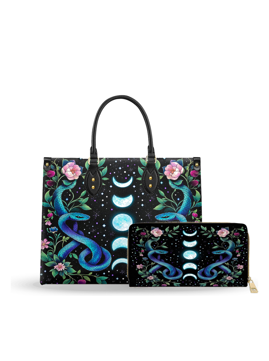 Midnight Ascend leather bag and wallet bundle