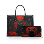 Crimson Gaze leather bag and wallet bundle