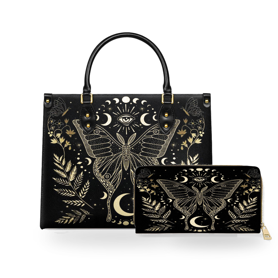 Moonwing Enigma leather bag and wallet bundle