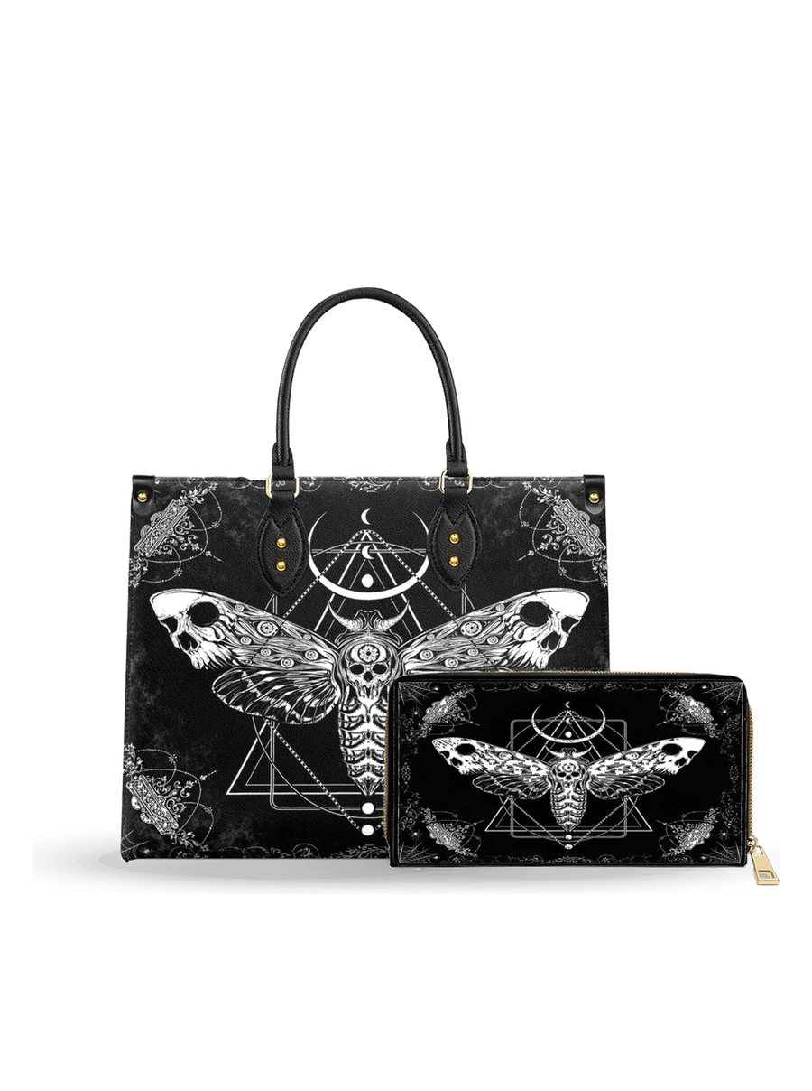 Nocturne Flight leather bag and wallet bundle