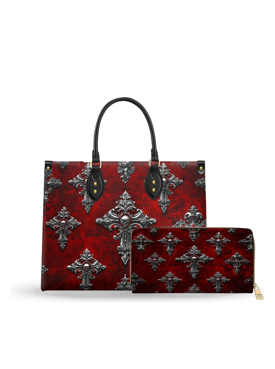 Crimson Sanctuary leather bag and wallet bundle