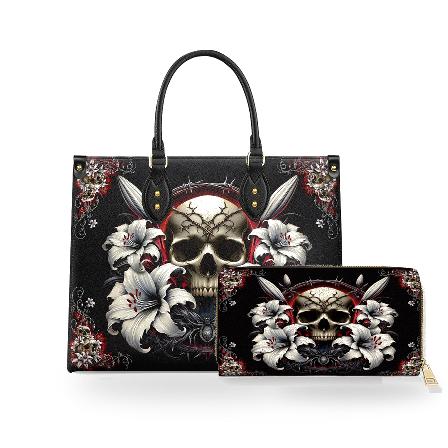 The Vowed Skull leather bag and wallet bundle